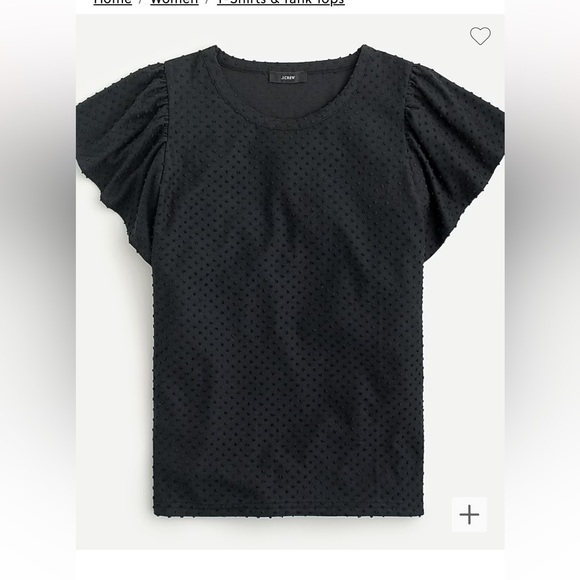 J. Crew Tops - J. Crew Black Flutter Sleeve Top